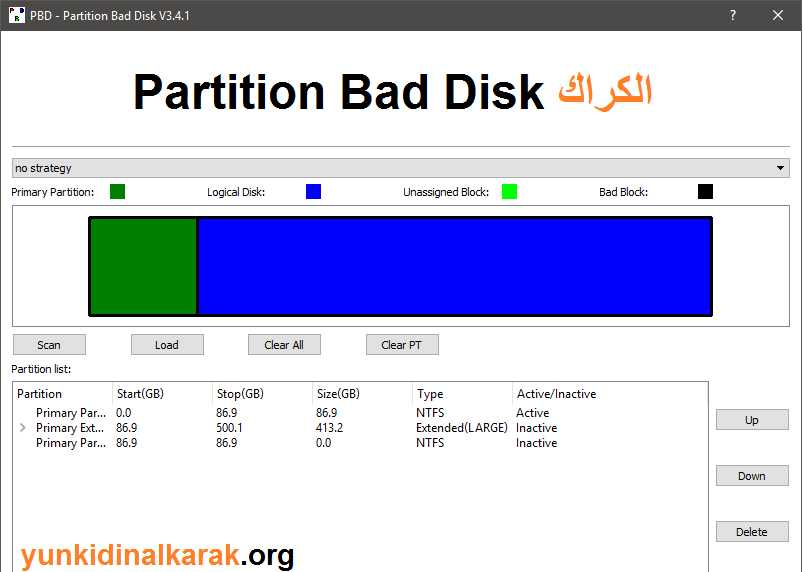 Partition Bad Disk الكراك لنظام التشغيل